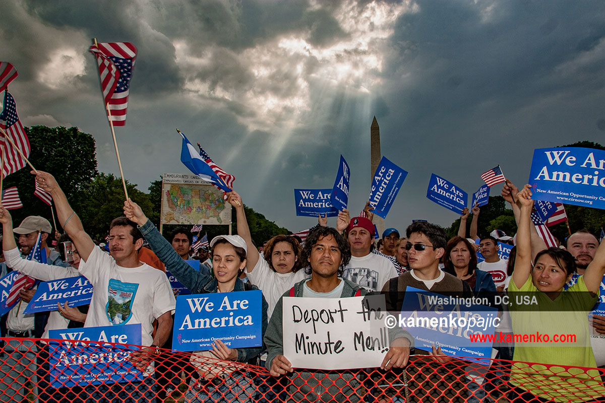  supporters of immigration rights takes part in a rally in Washington